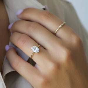 The Maia Set With A 2 Carat Oval Lab Diamond