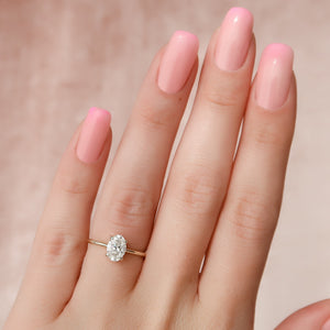 The Maia Set With A 2 Carat Oval Lab Diamond