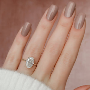 The Maia Set With A 2 Carat Oval Lab Diamond