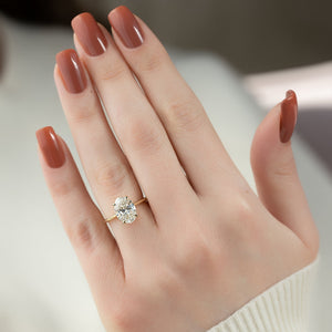 The Maia Set With A 2 Carat Oval Lab Diamond
