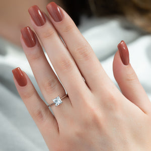 The Maia Set With A 2 Carat Princess Lab Diamond