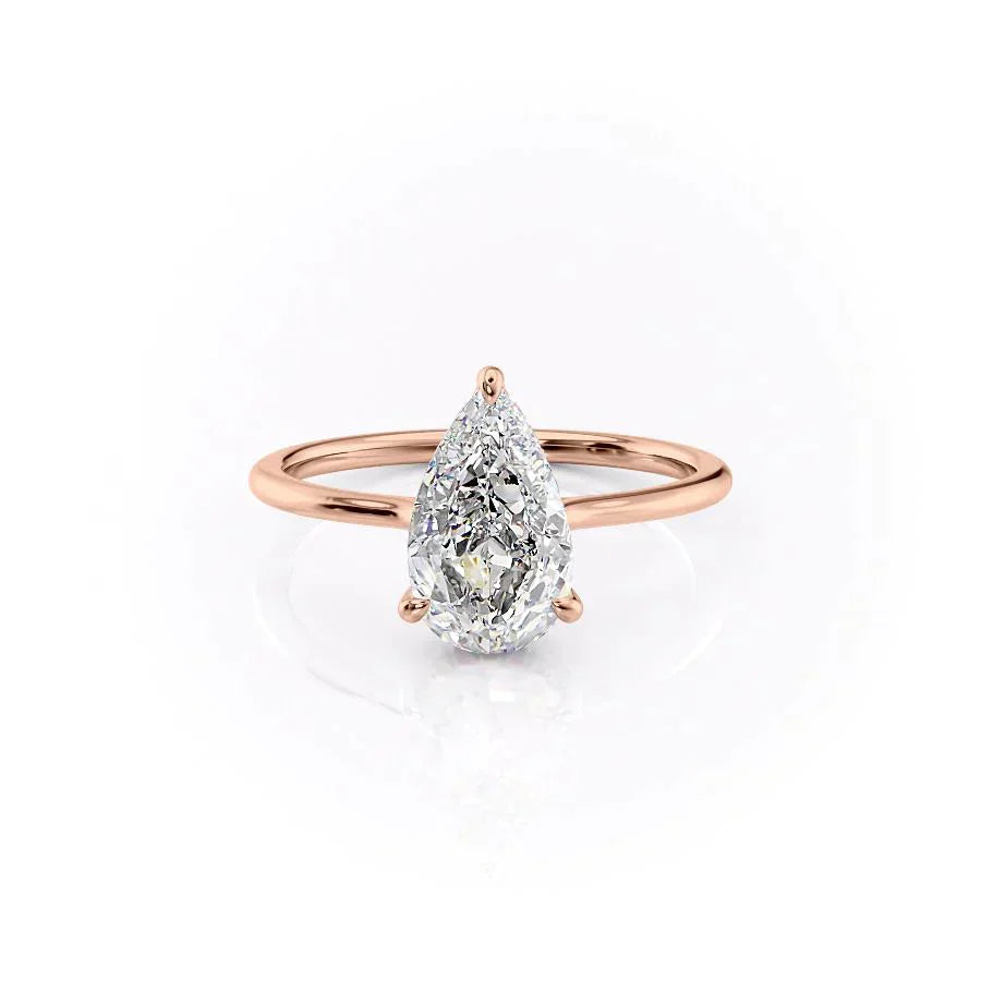The Maia Set With A 4 Carat Pear Moissanite
