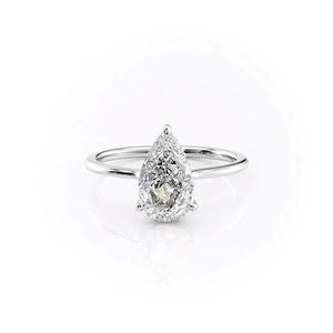 The Maia Set With A 1 Carat Pear Lab Diamond