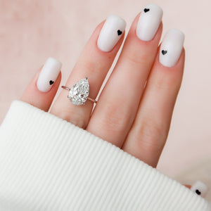 The Maia Set With A 1 Carat Pear Lab Diamond