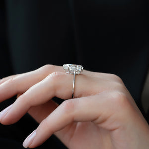 The Maia Set With A 1 Carat Pear Lab Diamond