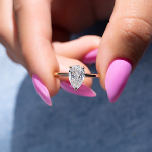 The Maia Set With A Pear Lab Diamond