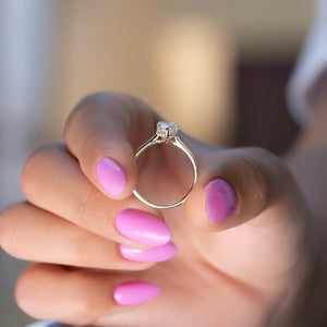 The Maia Set With A 3 Carat Pear Lab Diamond