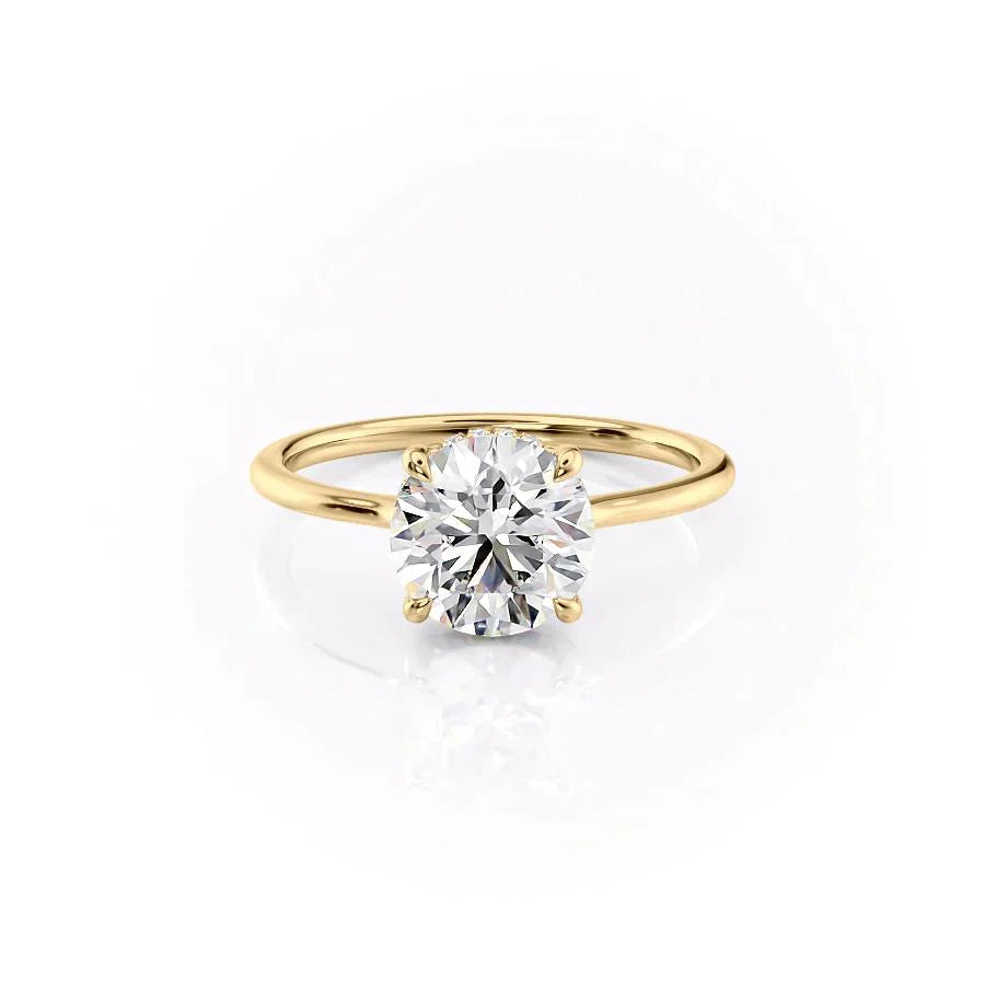 The Maia Set With A 3 Carat Round Lab Diamond