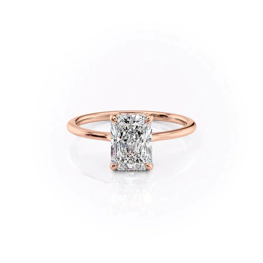 The Maia Set With A 3 Carat Radiant Moissanite