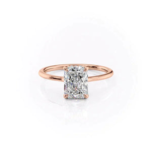 The Maia Set With A 4 Carat Radiant Moissanite