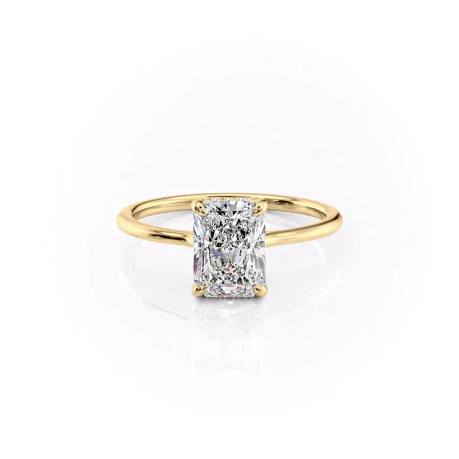The Maia Set With A 2.5 Carat Radiant Lab Diamond