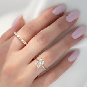 The Maia Set With A 1 Carat Radiant Lab Diamond