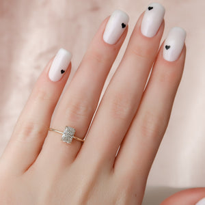The Maia Set With A 1 Carat Radiant Lab Diamond