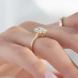 The Maia Set With A 1 Carat Radiant Lab Diamond