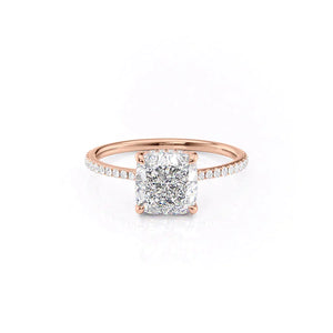 The Pave Maia Set With A 1.5 Carat Cushion Lab Diamond
