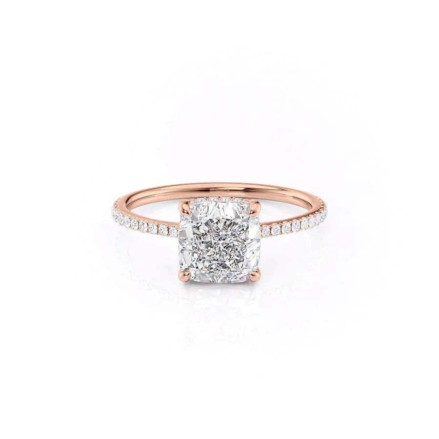 The Pave Maia Set With A 1 Carat Cushion Moissanite