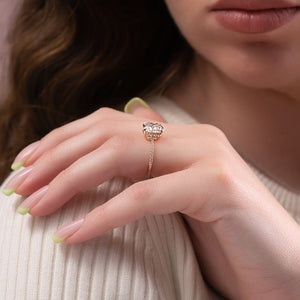 The Pave Maia Set With A 1.5 Carat Cushion Lab Diamond