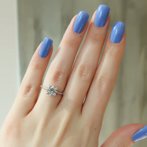The Pave Maia Set With A 1 Carat Cushion Lab Diamond
