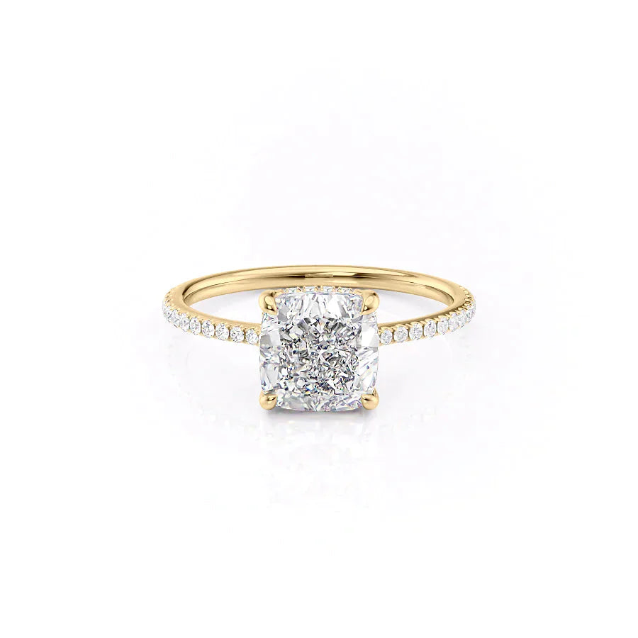 The Pave Maia Set With A 5 Carat Cushion Moissanite