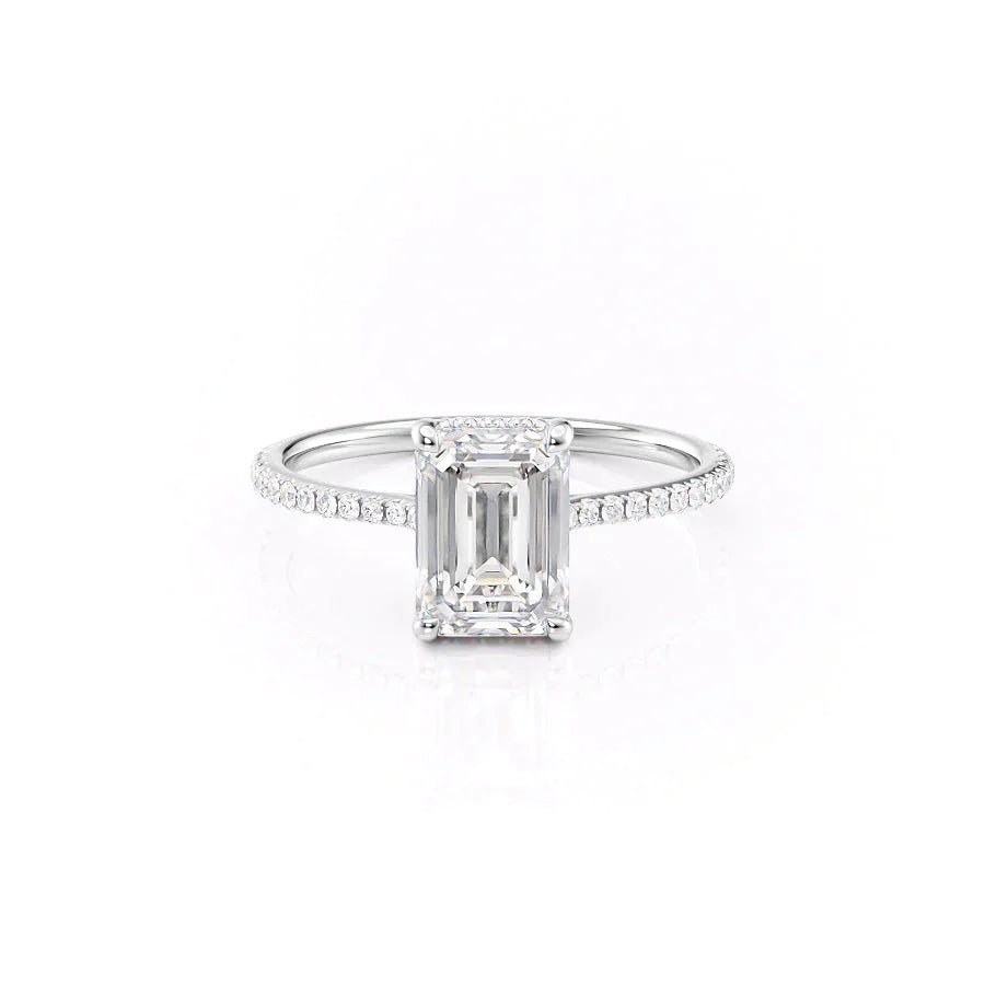 The Pave Maia Set With A 1 Carat Emerald Lab Diamond