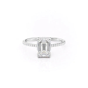 The Pave Maia Set With A 1 Carat Emerald Lab Diamond