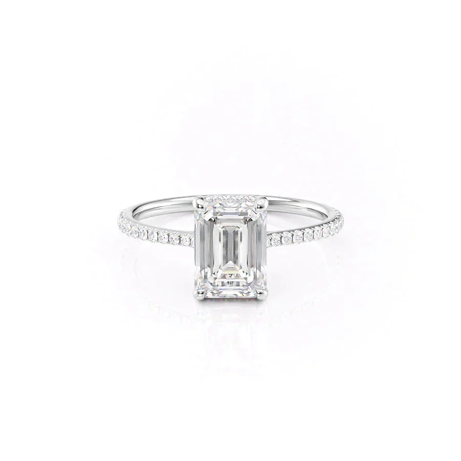 The Pave Maia Set With A 2.5 Carat Emerald Lab Diamond