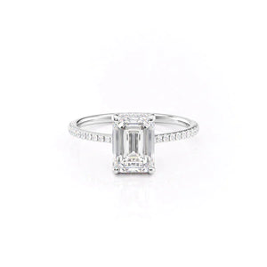 The Pave Maia Set With A 2.5 Carat Emerald Lab Diamond