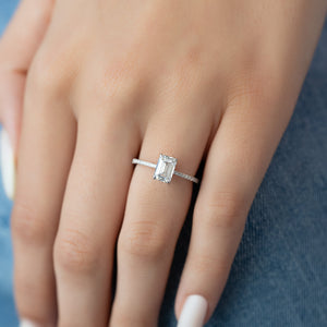 The Pave Maia Set With A 1.5 Carat Emerald Lab Diamond