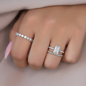 The Pave Maia Set With A 1.5 Carat Emerald Lab Diamond