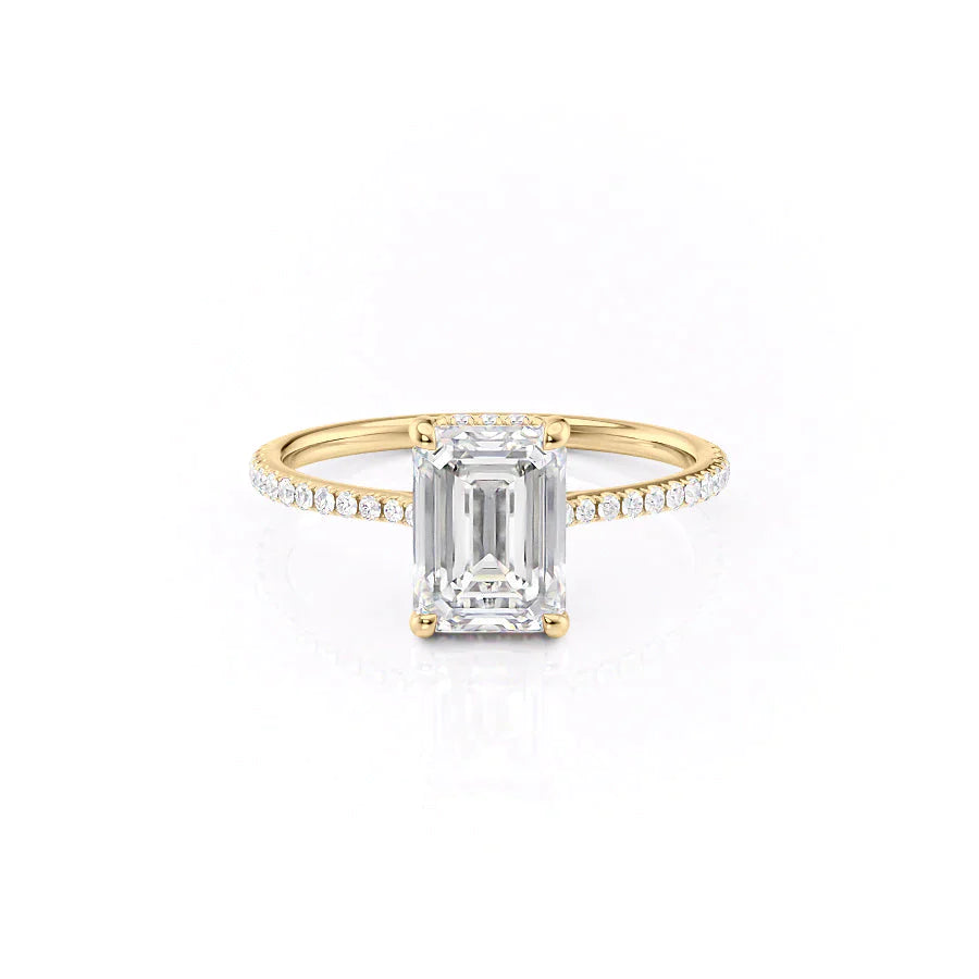 The Pave Maia Set With A 1 Carat Emerald Lab Diamond