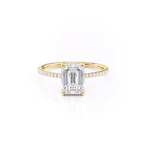 The Pave Maia Set With A 1 Carat Emerald Lab Diamond