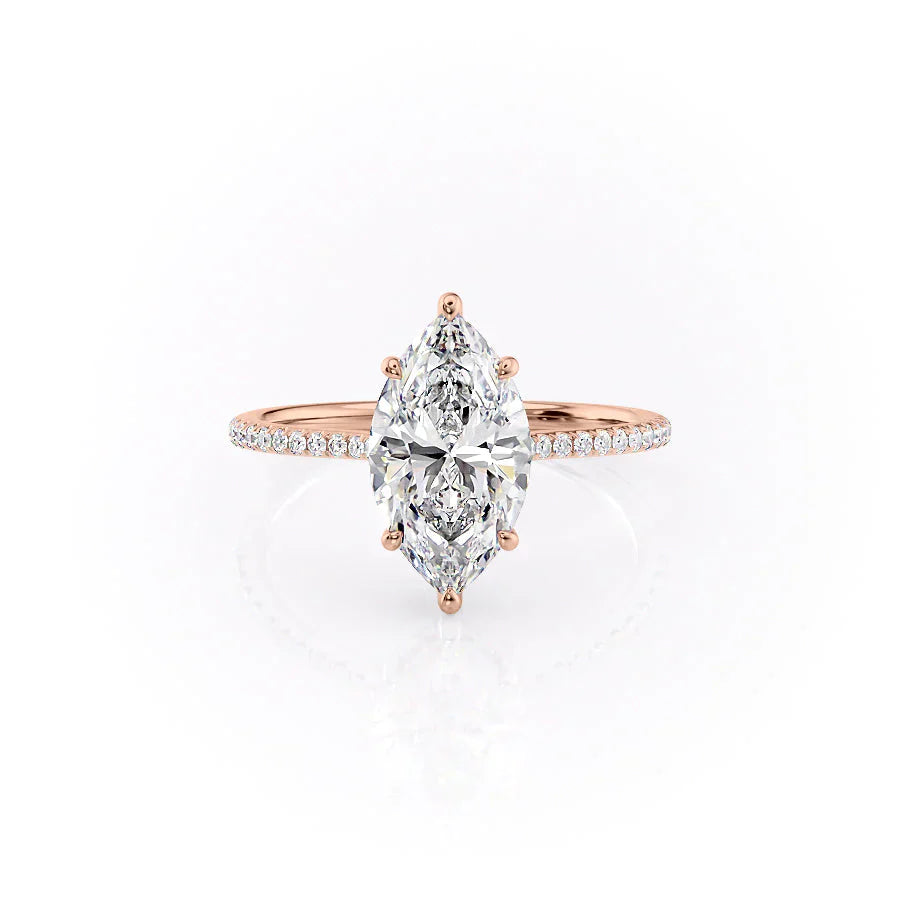 The Pave Maia Set With A 5 Carat Marquise Moissanite
