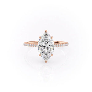 The Pave Maia Set With A 5 Carat Marquise Moissanite