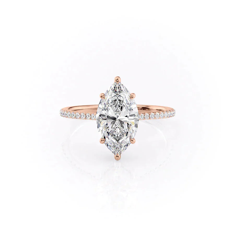 The Pave Maia Set With A 2 Carat Marquise Lab Diamond