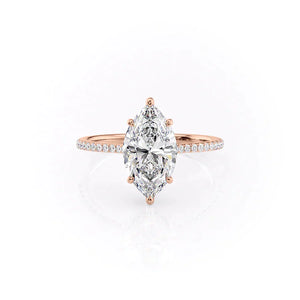 The Pave Maia Set With A 2 Carat Marquise Lab Diamond