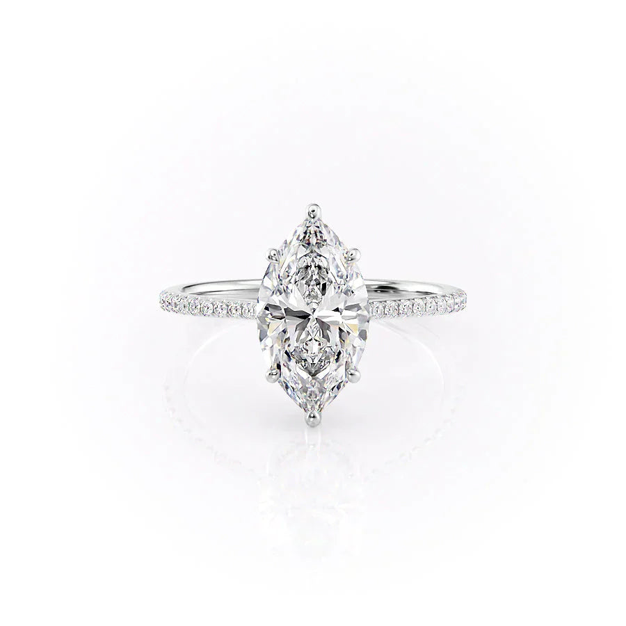 The Pave Maia Set With A 2 Carat Marquise Moissanite