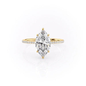The Pave Maia Set With A 4 Carat Marquise Moissanite