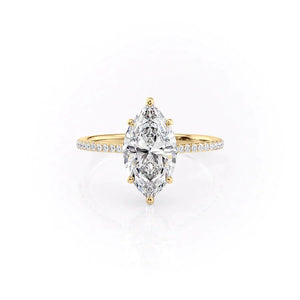 The Pave Maia Set With A 2 Carat Marquise Lab Diamond