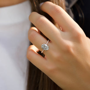 The Pave Maia Set With A 2 Carat Oval Lab Diamond