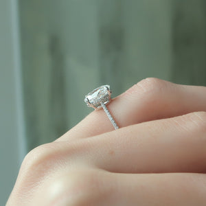 The Pave Maia Set With A 3 Carat Oval Lab Diamond
