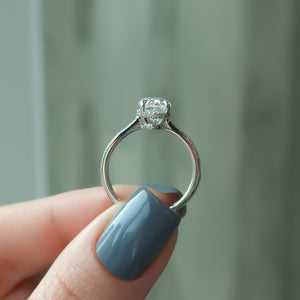 The Pave Maia Set With A 3 Carat Oval Lab Diamond