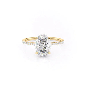 The Pave Maia Set With A 1.5 Carat Oval Lab Diamond