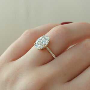 The Pave Maia Set With A 2.5 Carat Oval Lab Diamond