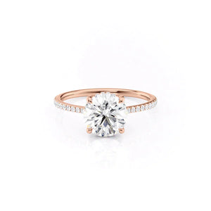 The Pave Maia Set With A 1 Carat Round Moissanite