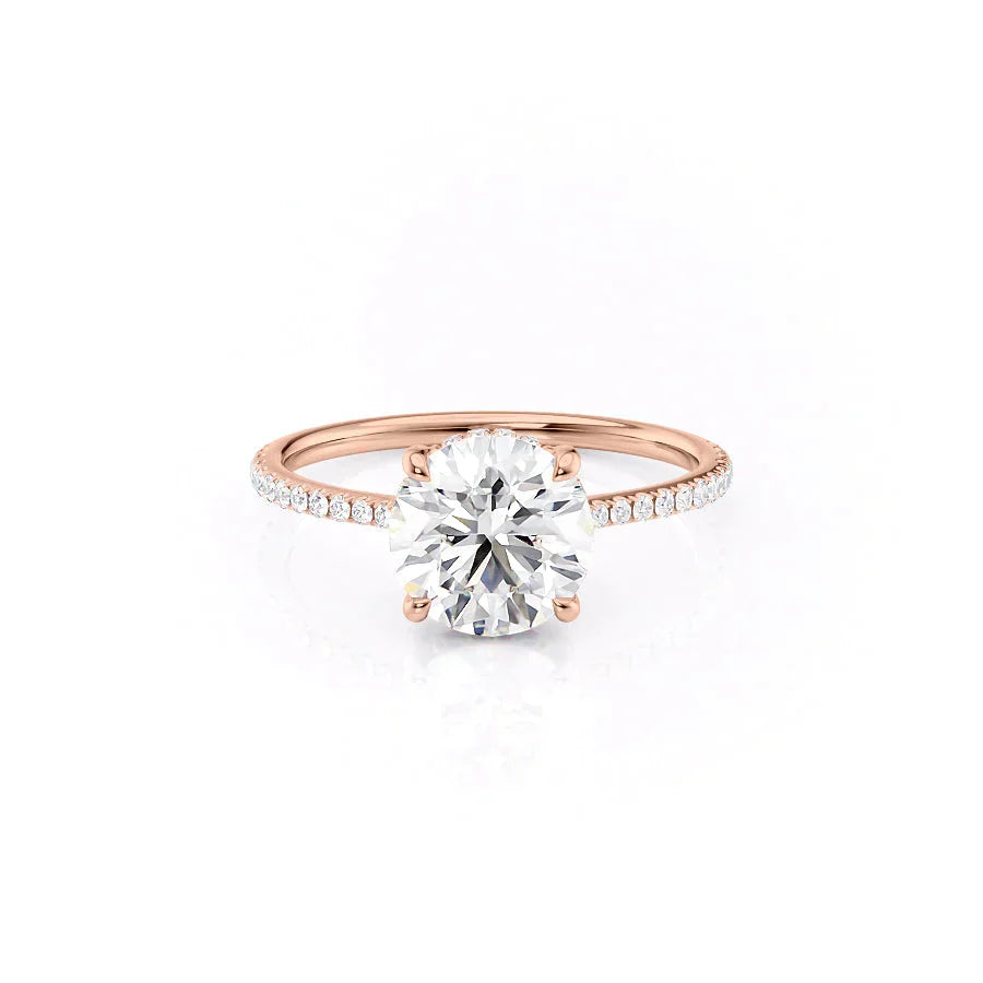The Pave Maia Set With A 4 Carat Round Moissanite