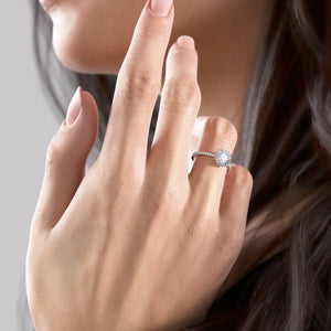 The Pave Maia Set With A 2.5 Carat Round Lab Diamond