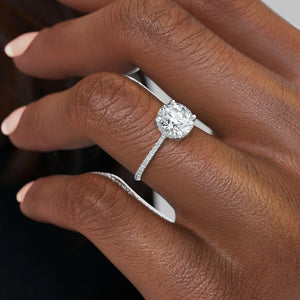 The Pave Maia Set With A 2.5 Carat Round Lab Diamond