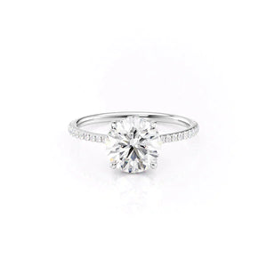 The Pave Maia Set With A 3 Carat Round Moissanite