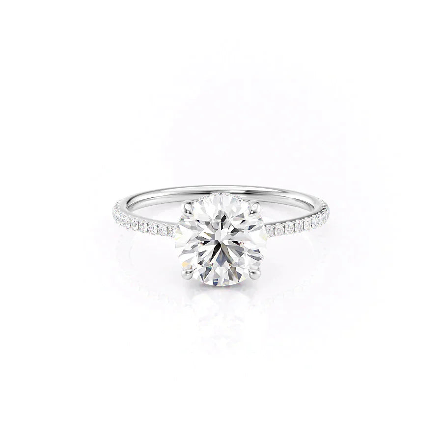 The Pave Maia Set With A 1.5 Carat Round Lab Diamond