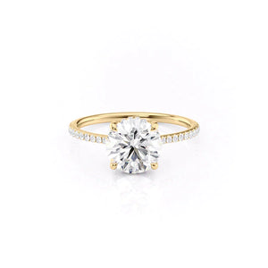 The Pave Maia Set With A 1 Carat Round Lab Diamond